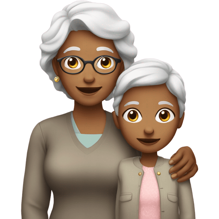 Grandmother with a girl emoji