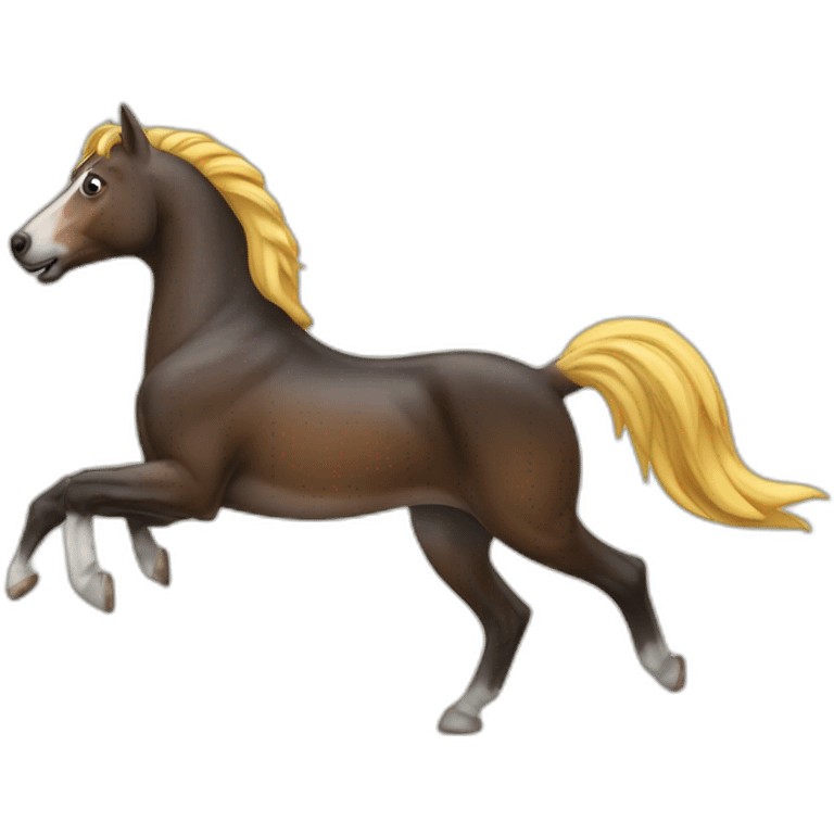 Cheval sur chien emoji