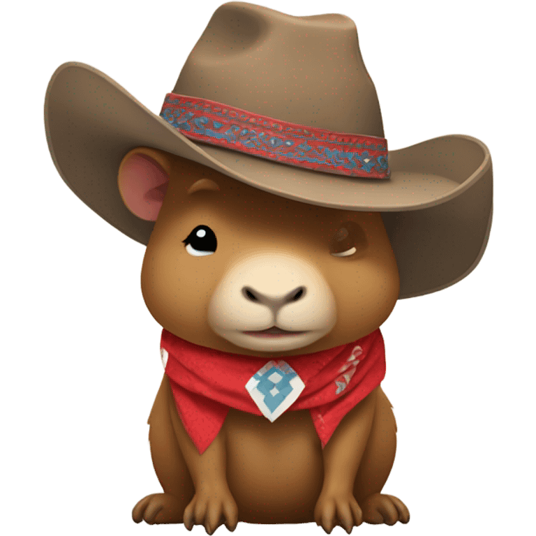 full body capybara cowboy emoji