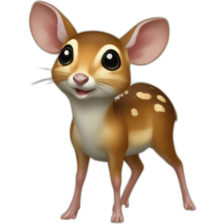 realistic full body mouse deer emoji