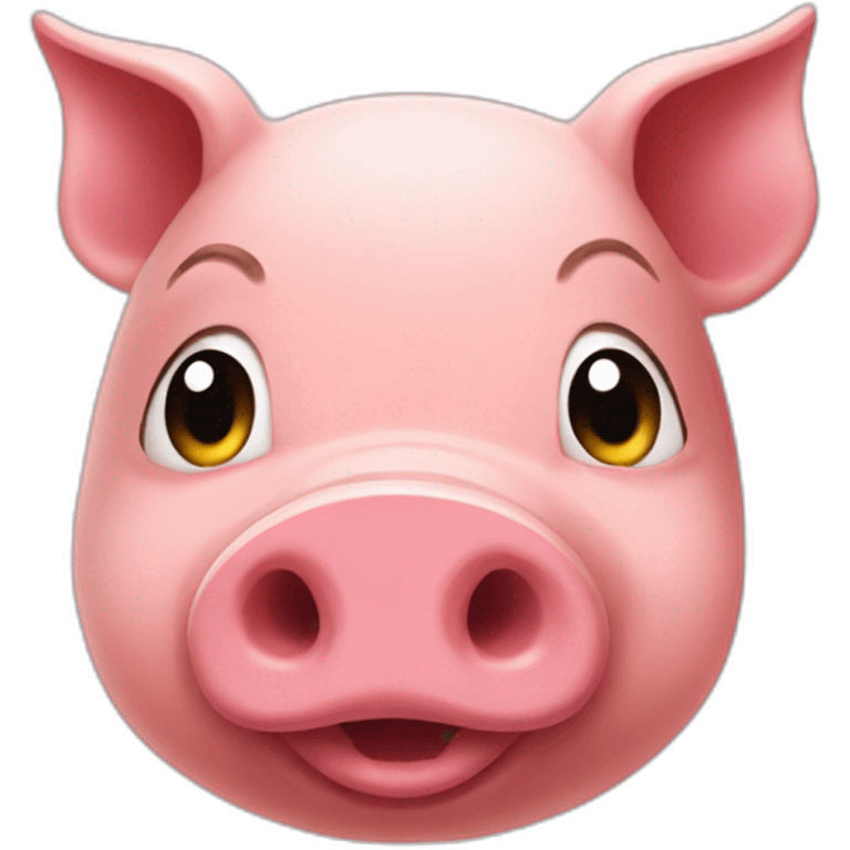 Pig with ahegao face emoji