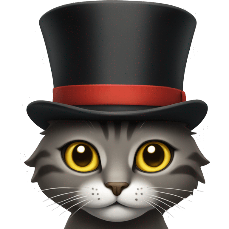 Cat with a top hat emoji