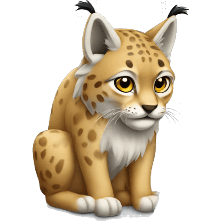 A lynx with a laptop emoji