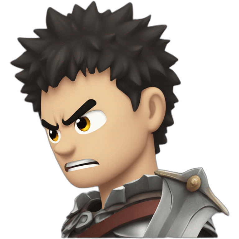 angry berserk guts carrying a huge sword on his shoulder emoji