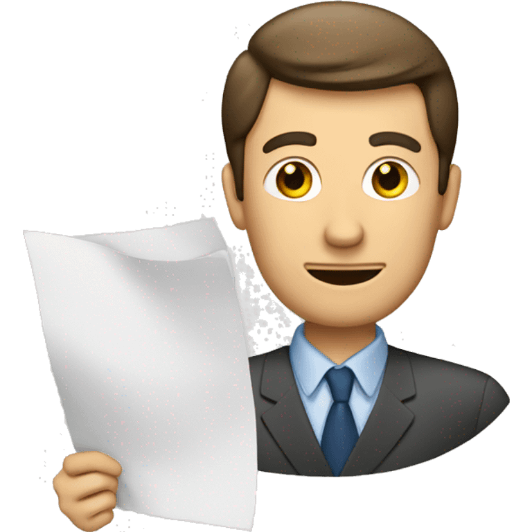 MEN CHECKING DOCUMENT emoji