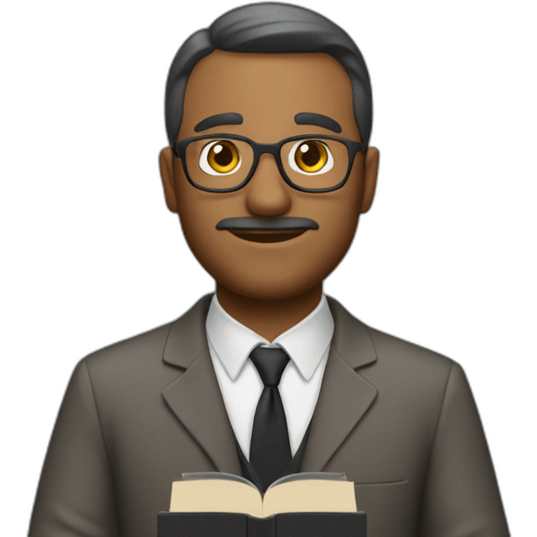 man teacher with book emoji