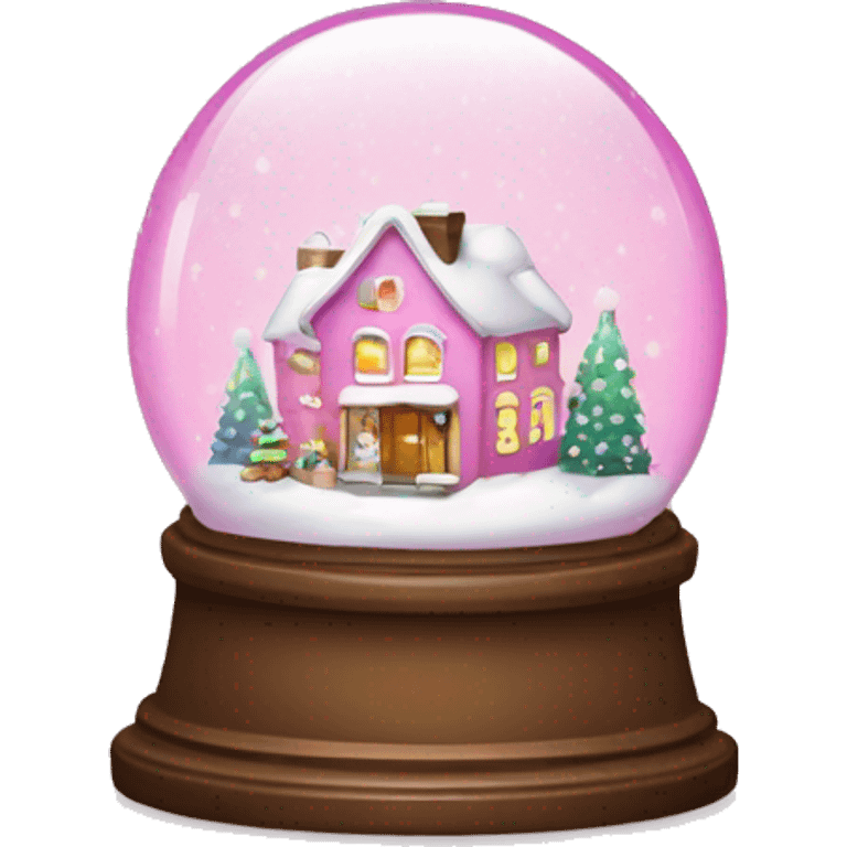 Snowglobe pink Christmas  emoji