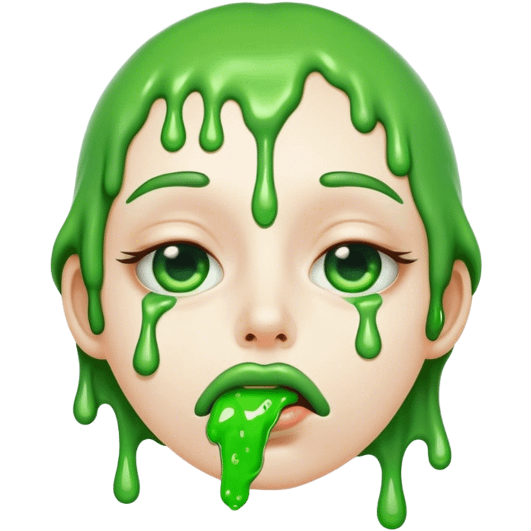 slime dripping from nose emoji