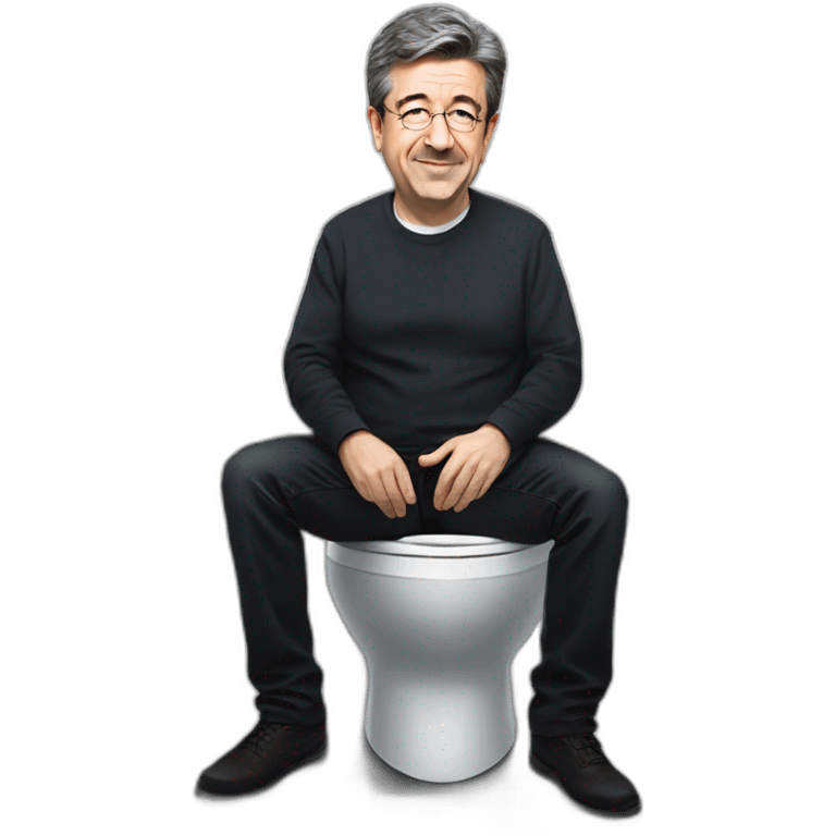 jean luc melenchon in the toilet emoji