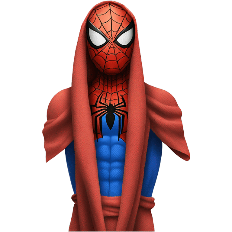 Spiderman in a towel emoji