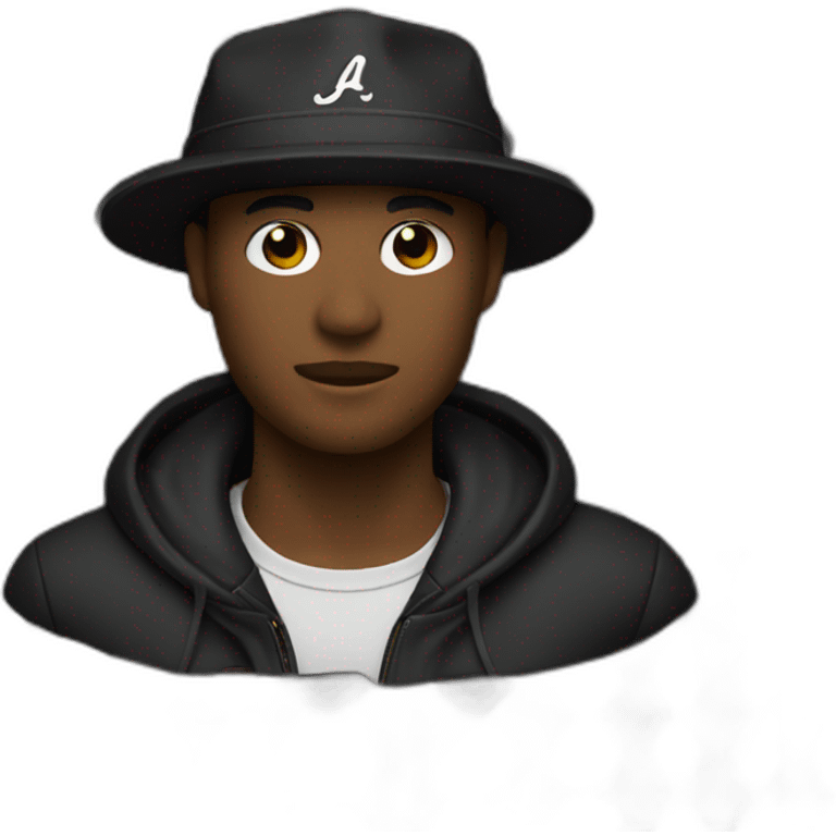 homme noir avec kangol emoji