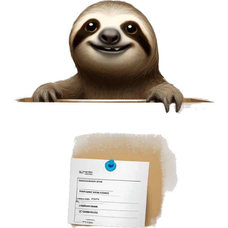 sloth at a ballot box emoji