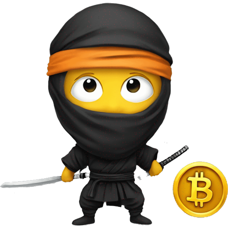 ninja instead of eyes bitcoin logo emoji