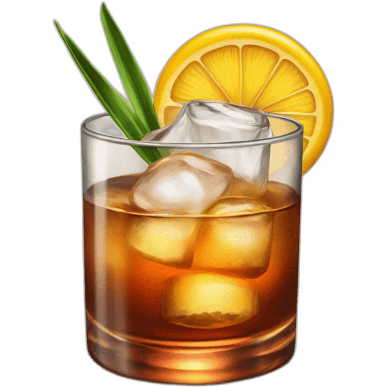 an old fashioned cocktail emoji