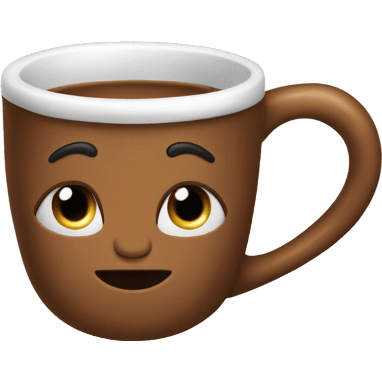 Tasse de Noël marron emoji