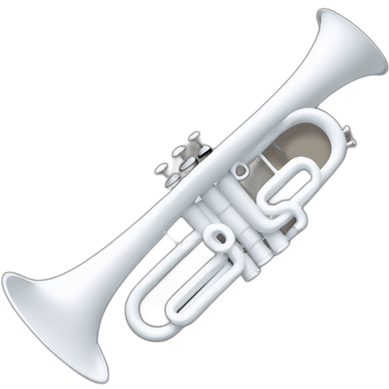 White painted trumpet emoji