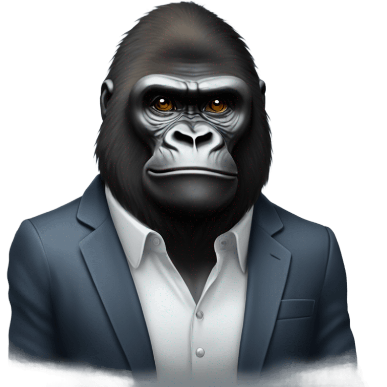 A gorilla body with Joe rogans head emoji