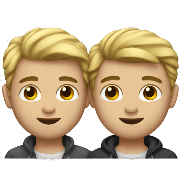 Cute white gay couple  emoji