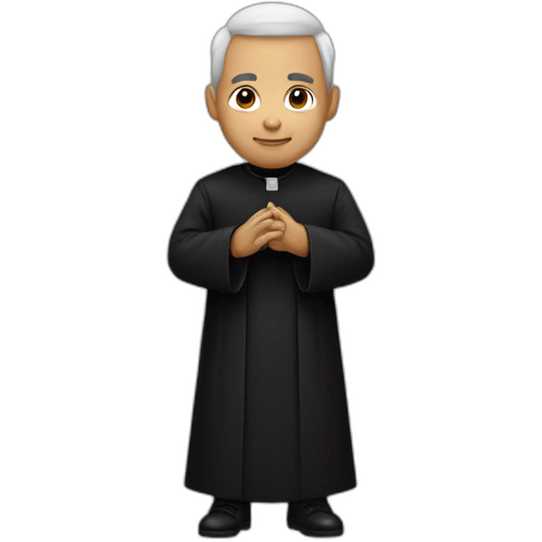 Traditional priest with black cassock emoji