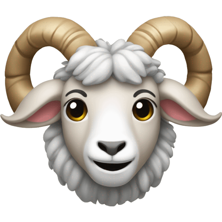 the ram with the horns is smiling emoji