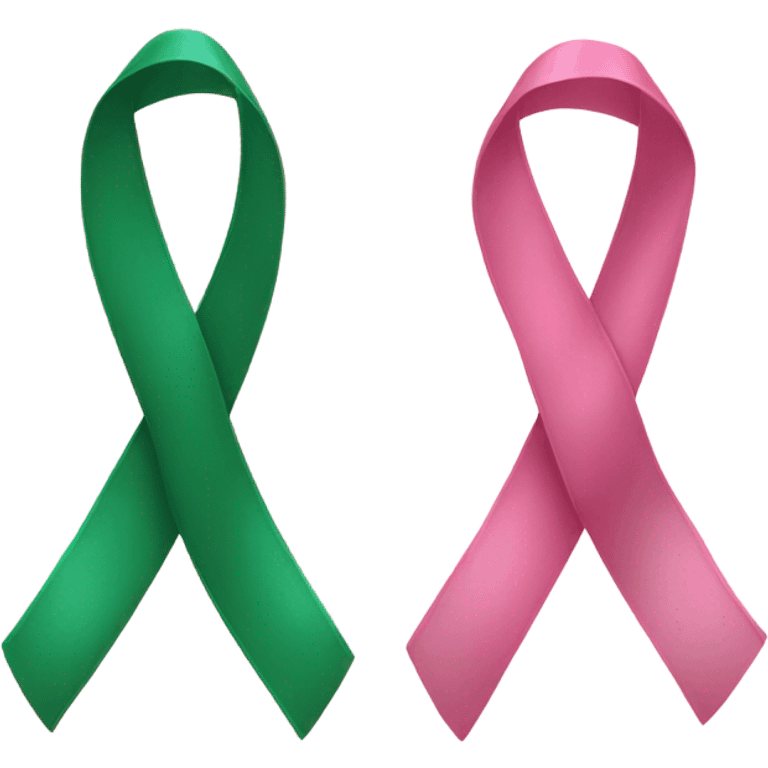 Pink and Green Ribbon  emoji