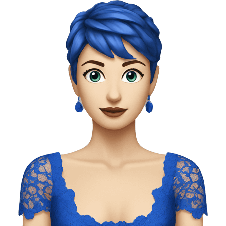 Royal blue lace top  emoji