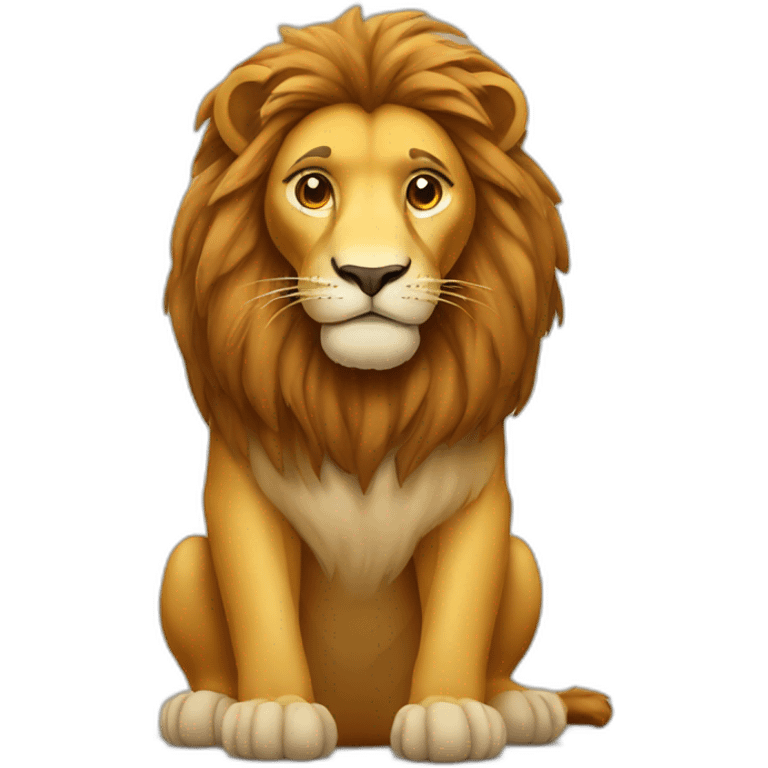 sitting lion emoji