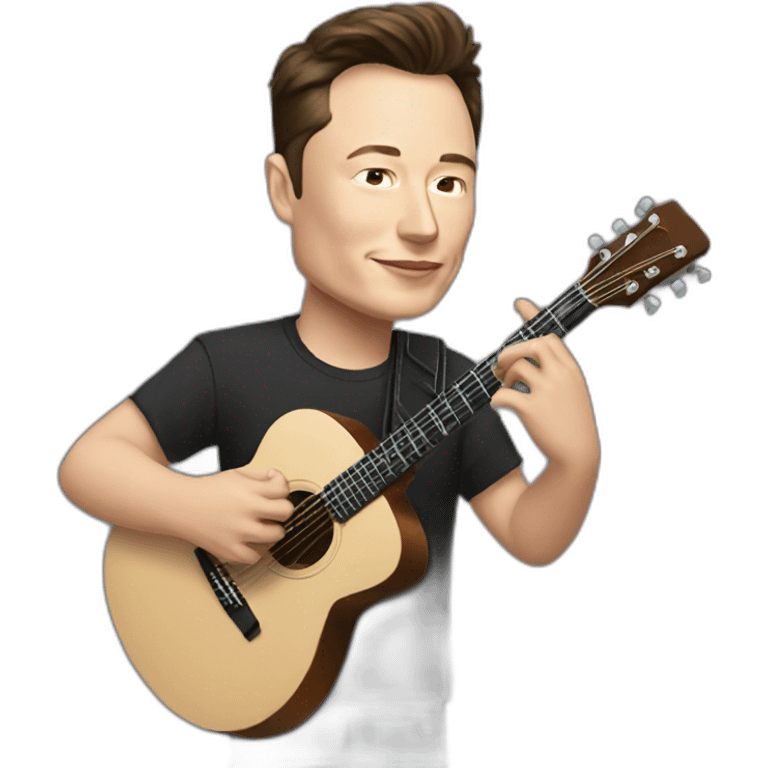 elon musk playing guitar emoji