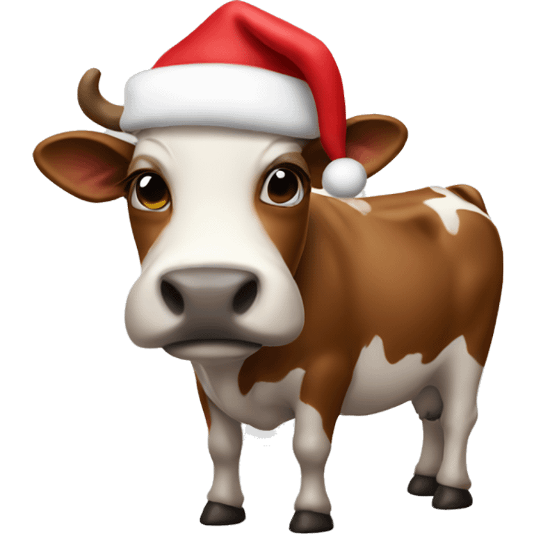 Santa cow emoji