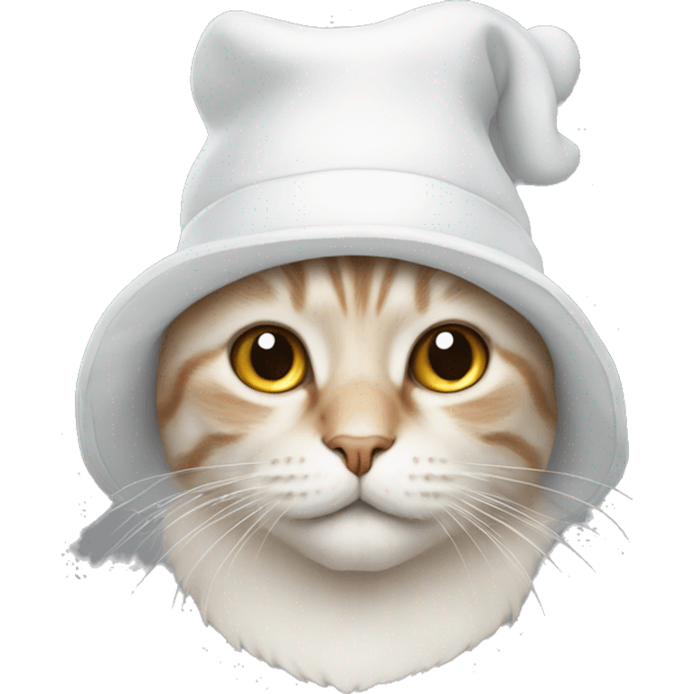 cat with a wite hat emoji