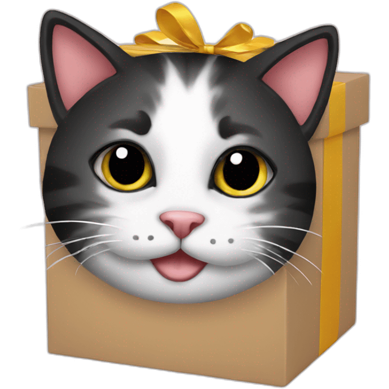 cat gift box emoji