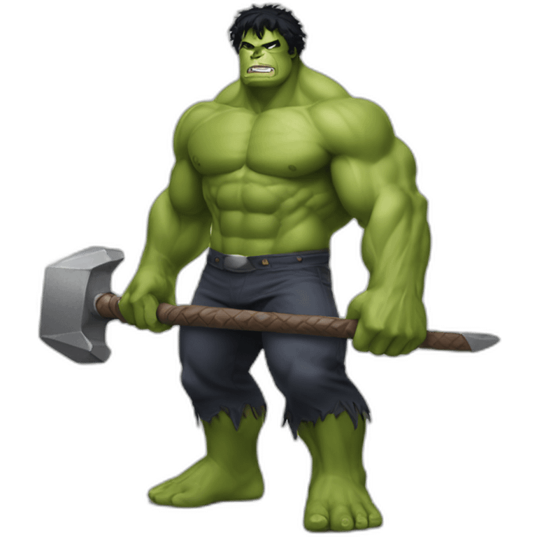 Hulk avec le marteau de thor emoji