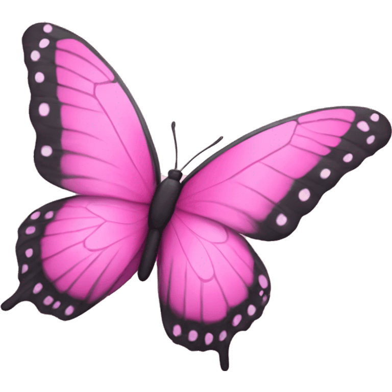 pink butterfly flying emoji