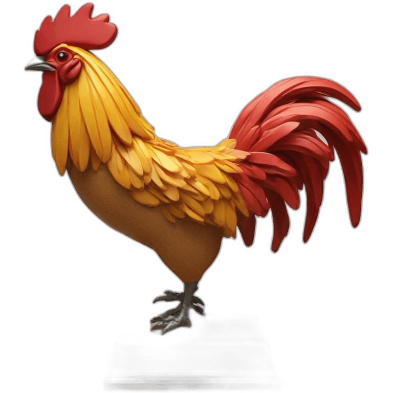 Rooster sculpture art emoji