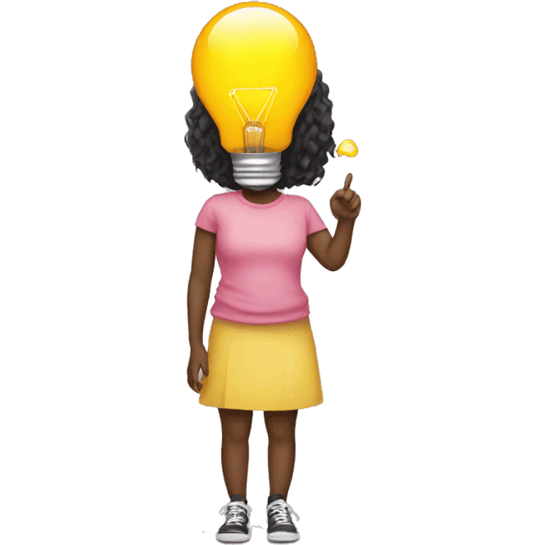 girl with lightbulb emoji