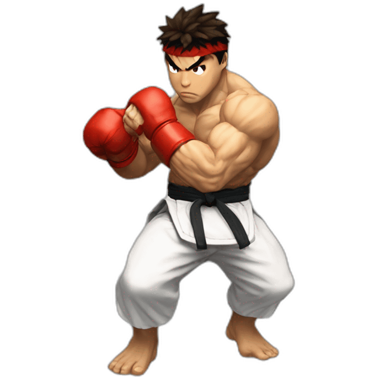 street fighter ryu make hadoken emoji