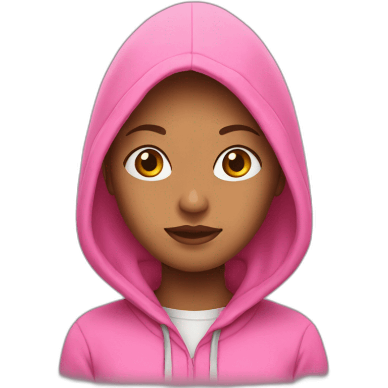 Women wearing pink Hoodie emoji