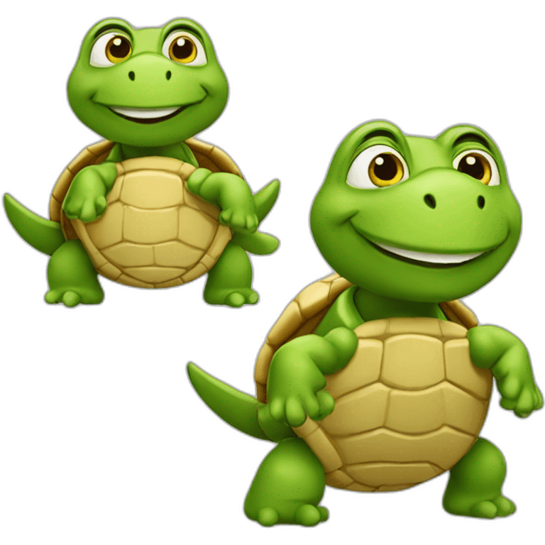 chat sur tortue emoji