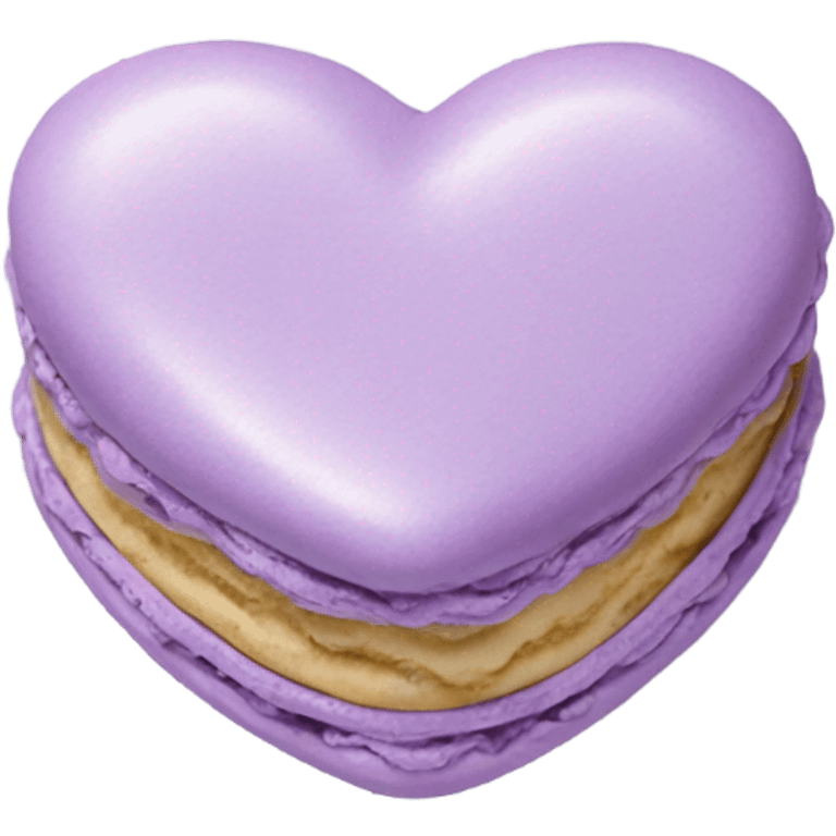 Lilac macaron in shape of a heart  emoji