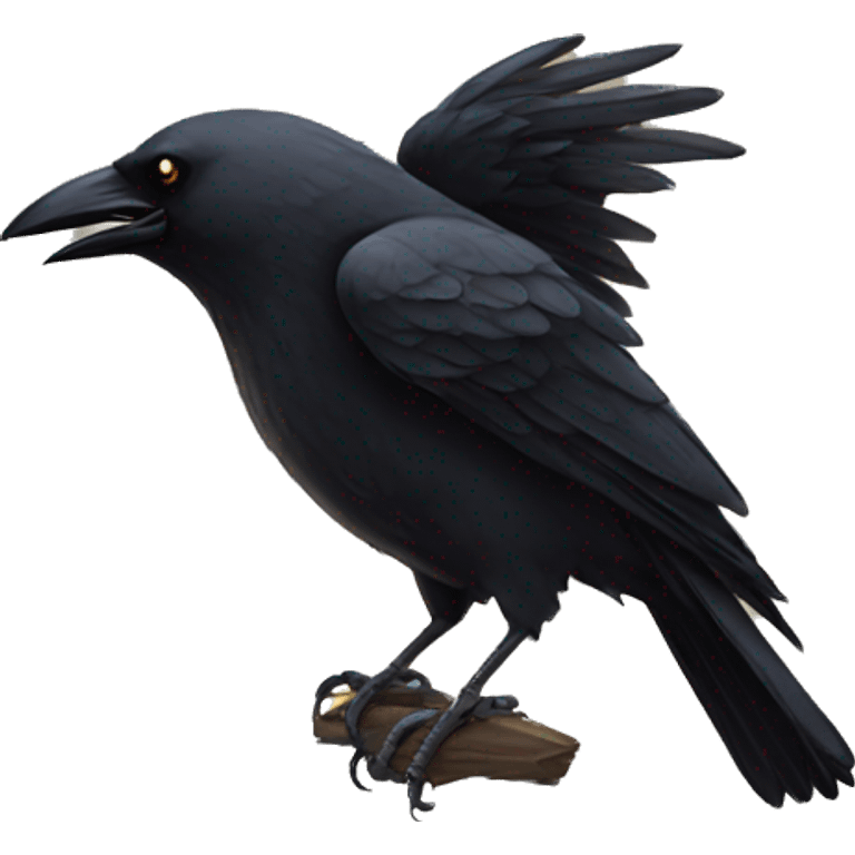 Crow with halo emoji