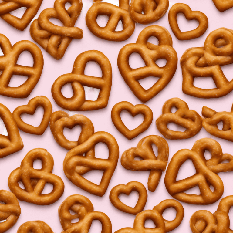 Heart shaped pretzel  emoji