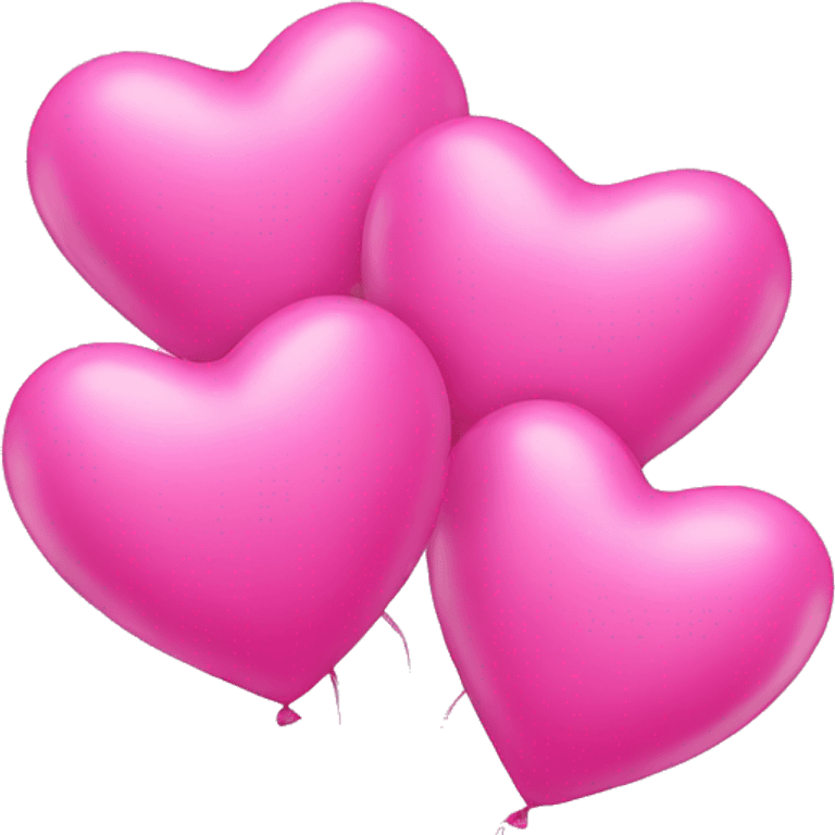 Pink heart balloons emoji