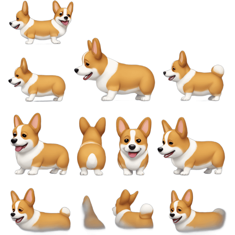 Pooping corgi emoji