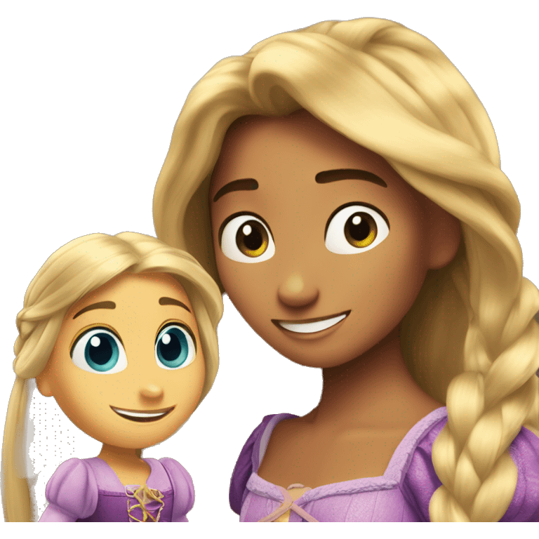 Rapunzel with pascal  emoji