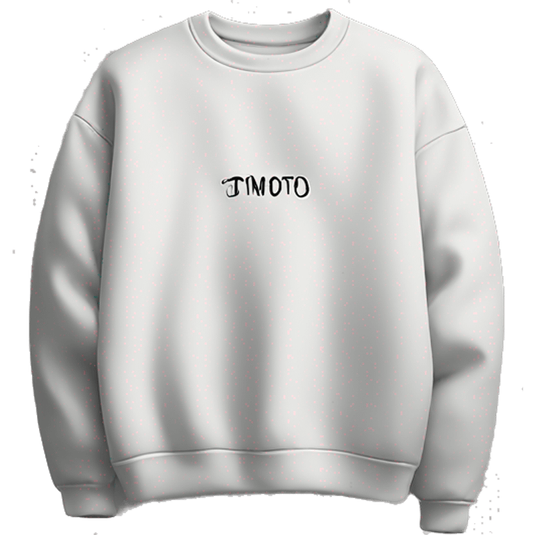 Crewneck with a small inscription on the right side in the corner TONOS emoji