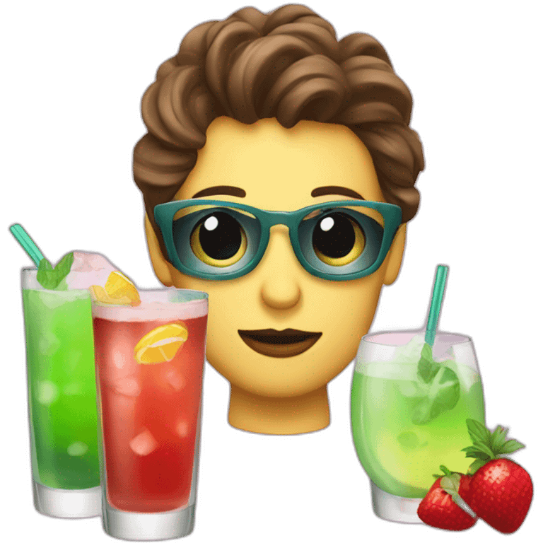 drinking cocktails at home emoji