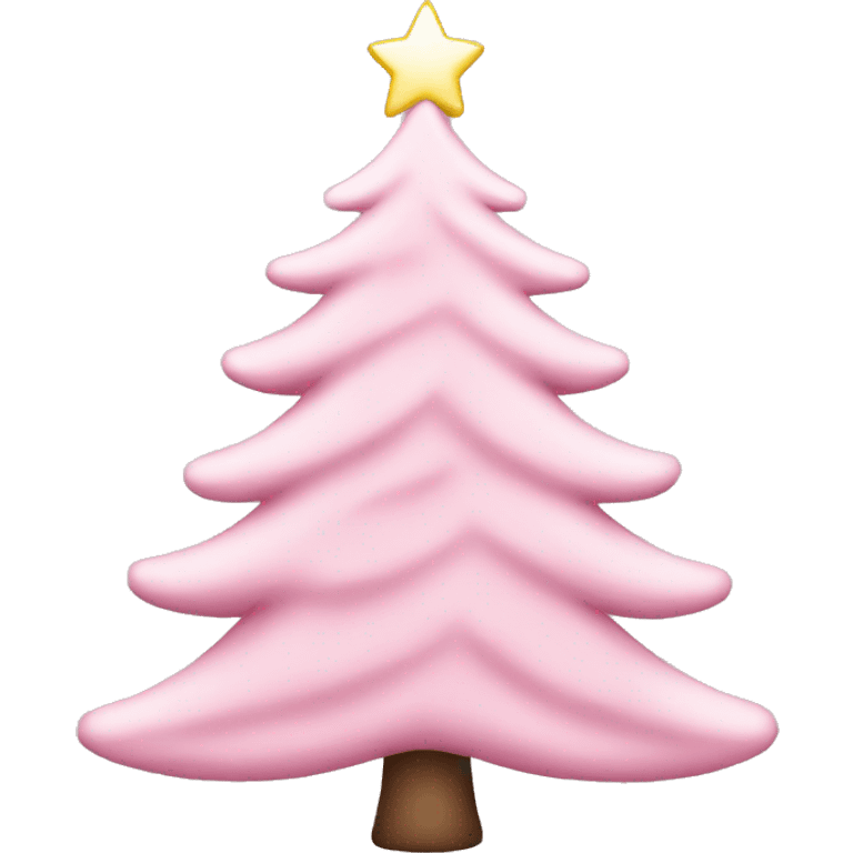 light pink christmas tree emoji