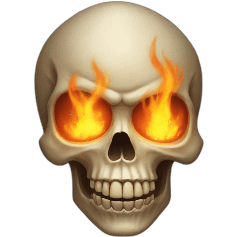 Skull fire emoji