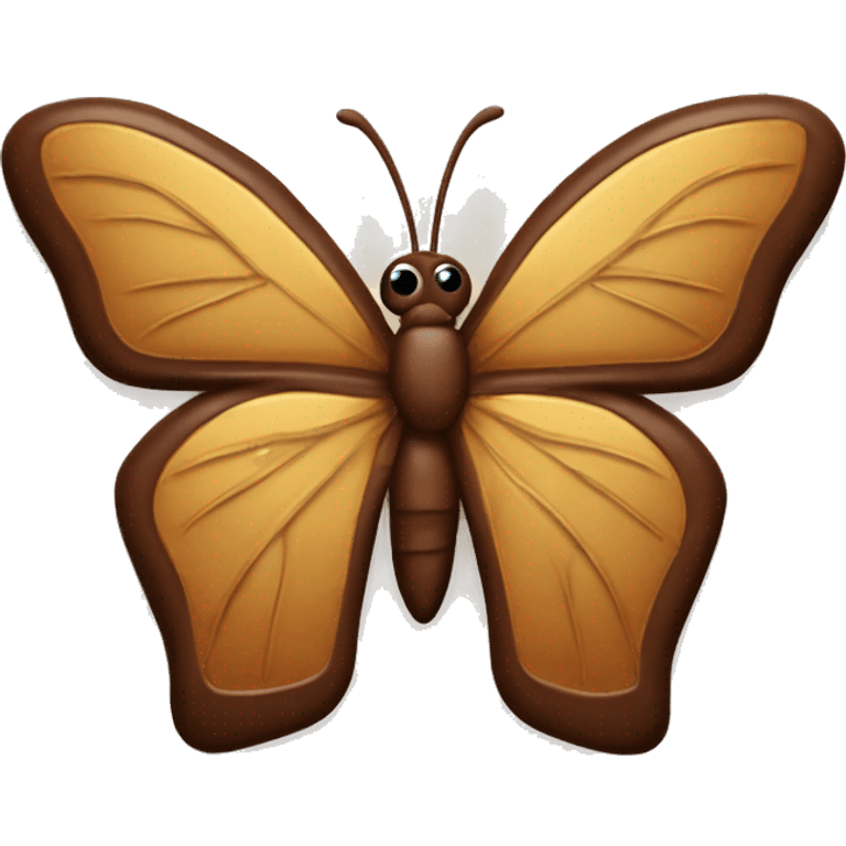 Mariposa con una barra de chocolate  emoji