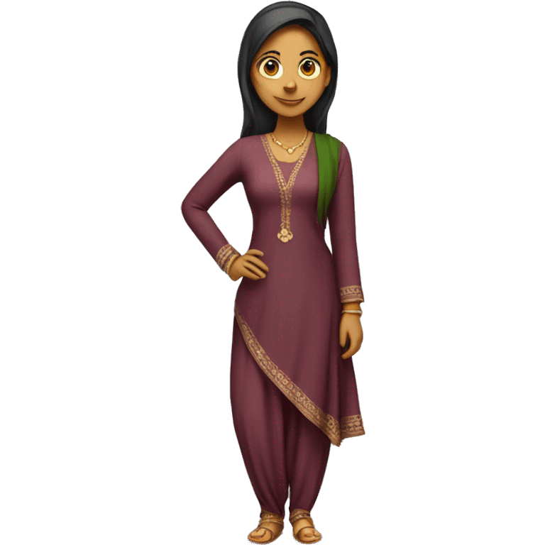 Indian woman with shalwar kameez teaching math  emoji